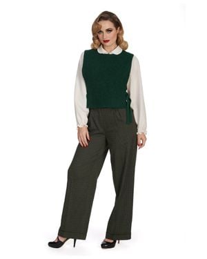 Banned Retro Jenny Check Trouser - Green