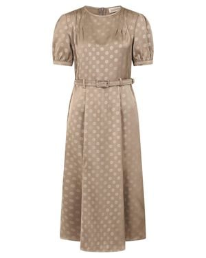 Banned Retro Iris Polka Dot Dress - Natural