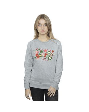 Elf Santa Fa La La Sweatshirt - Grey