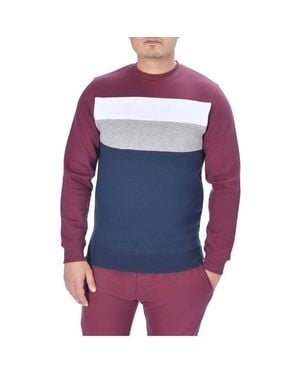Smart Living Soft Crew Neck Fleece Sweatshirt For Casual Everyday Comfort - Purple