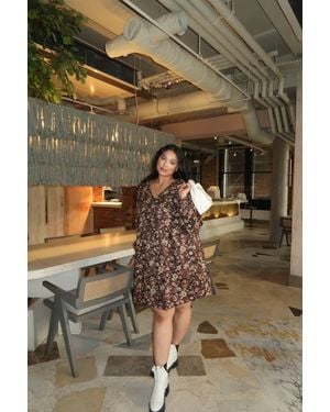 Shnoo V Neck Mini Dress - Multicolour