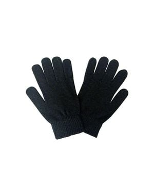 Sock Snob Thin Knitted Winter Magic Thermal Wool Gloves - Black