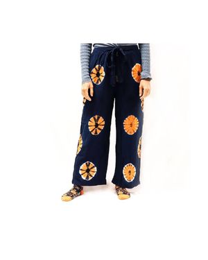 KDMD Japanese Style Lounge Trousers & Trousers - Blue