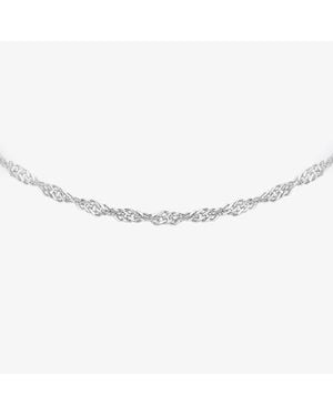 T.H.Baker 9Ct 18 Inch Twist Curb Chain 5.13.6584 - White