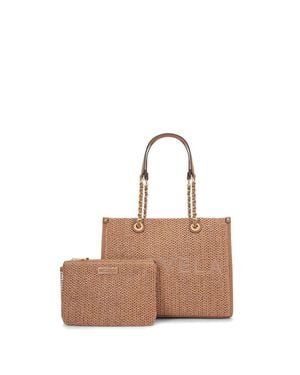 Carvela Kurt Geiger 'Sorrento Midi Raffia' Bag - Natural