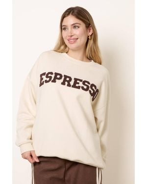 Blue Vanilla Long Sleeve Round Neck Jumper - Natural