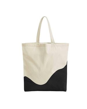 Westford Mill Wave Pattern Maxi Tote Bag - Black