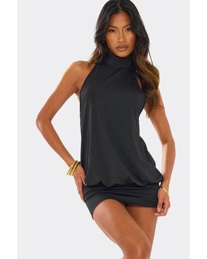 EGO Sleeveless Open Back Mini Dress - Black
