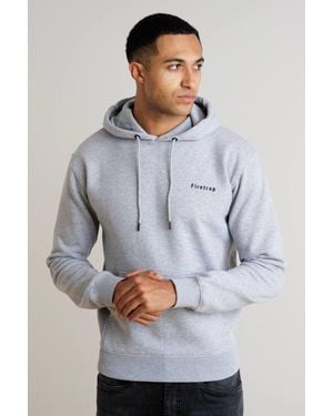 Firetrap Cotton Rich Brushed Fleece Hoody With Kangaroo Pocket - Grey