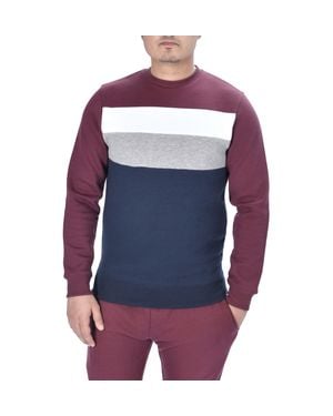 Smart Living Soft Crew Neck Fleece Sweatshirt For Casual Everyday Comfort - Purple