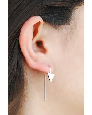 Otis Jaxon London Triangle Geometric Sterling Drop Earrings - Black