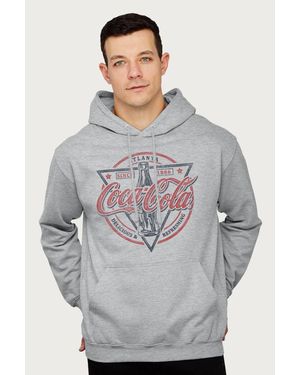 Coca Cola Delicious & Refreshing Hooded Sweatshirt - Grey