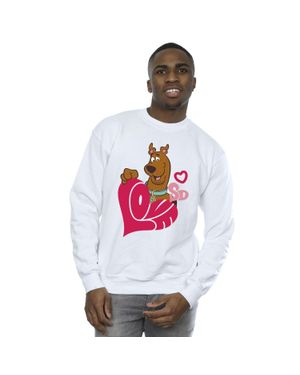Scooby Doo Love Heart Sweatshirt - White