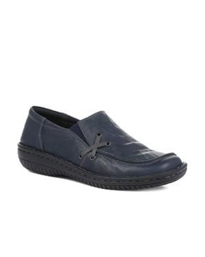 Pavers Leather Slip On Shoes - Blue