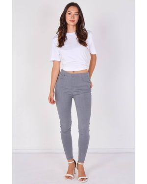ELAINA FASHION Light Wash Stretch Denim Jeggings - Blue