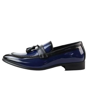 TruClothing Patent Tassel Slip On Loafers - Blue