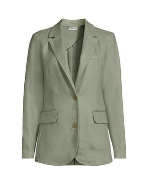 Lands' End Premium Pure Linen Blazer - Green