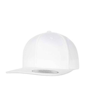 Flexfit Cotton Snapback Baseball Cap - White