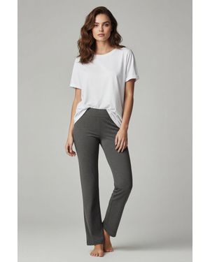 Lands' End Starfish Straight Leg Stretch Jersey Trousers - Grey