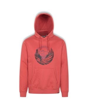 Mountain Warehouse Sunset Bike Graphic Print Cotton Casual Relaxed Fit Overhead Hoodie - Red