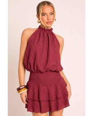 Rebellious Fashion Textured Flippy Playsuit