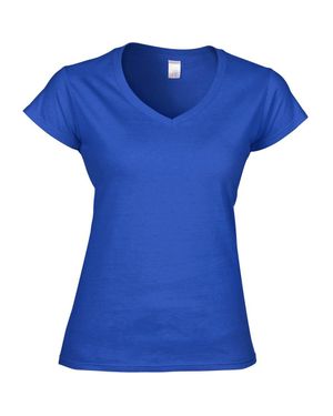 Gildan Soft Style Short Sleeve V-Neck T-Shirt - Blue