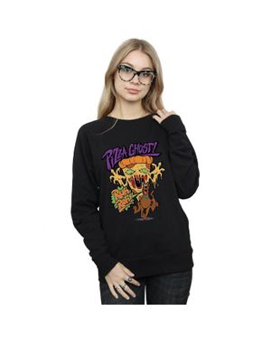 Scooby Doo Pizza Ghost Sweatshirt - Black