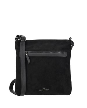 Enrico Benetti Norah Single Handle Faux Suede Shoulder Bag - Black