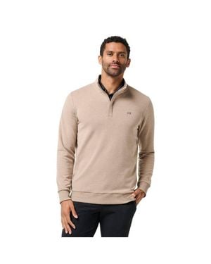 Travis Mathew Cloud Quarter Zip 2.0 Golf Mid Layer - Natural