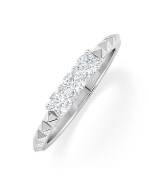 The Diamond Store Era 0.33Ct Round Cut Lab Diamond 3 Stone Ring - White