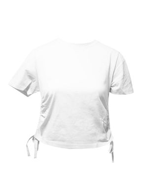 Tridri Ruched Crop Top - White