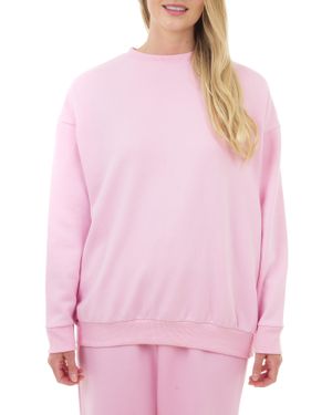 Smart Living Cosy Oversized Sweatshirt Pullover Jumper Crewneck Top - Pink