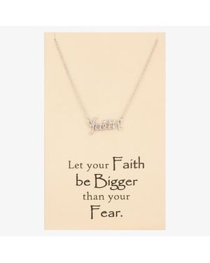 T.H.Baker Sentiments Let Your Faith Be Bigger Than Your Fear Necklet 15296 - Natural