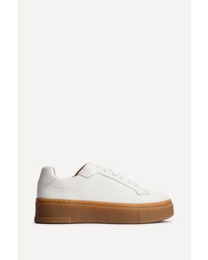 Linzi Blanca Leather Trainers - White