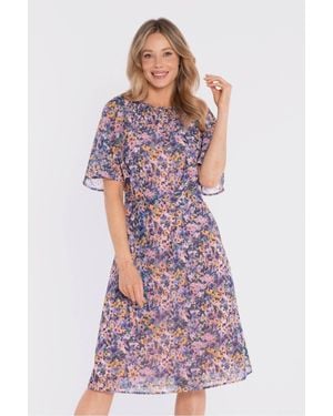 Love Lace Classic Midi Short Sleeve Dress - Red