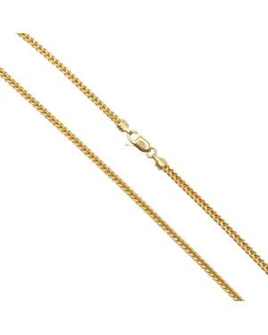 Raina Jewels 22Ct Solid Foxtail Chain Necklace 28 Inches 2.4Mm Width - Metallic