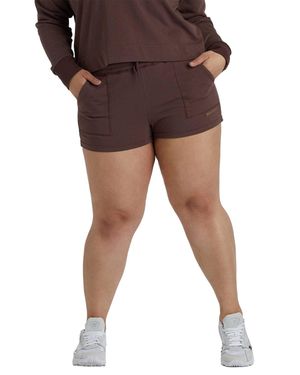 Wolf & Whistle Tie Waist Curve 'Shorts' - Brown