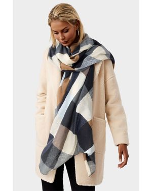 FS Collection Geo Print Scarf - Grey