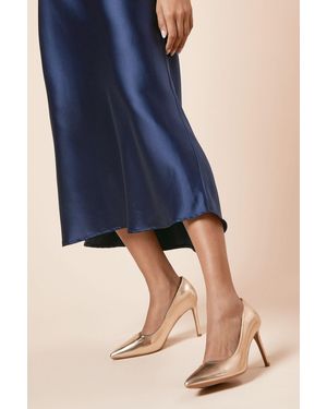 Dorothy Perkins Wide Fit Dash Pointed High Stiletto Heel Court Shoes - Blue