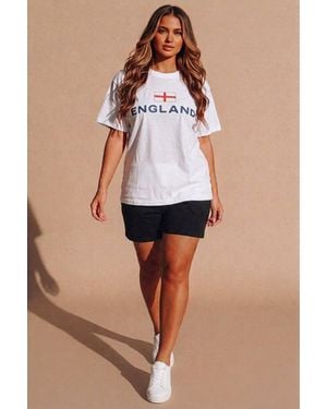 Femme Luxe England Graphic Oversized T-Shirt Pack Of 2 - Brown
