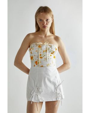 Shnoo Corselette Crop-Top - White