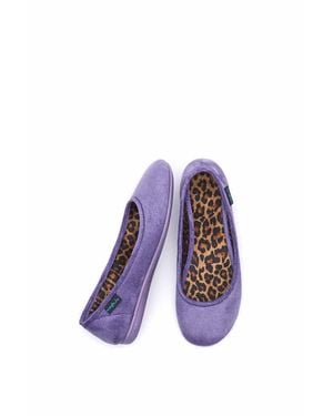 Moshulu 'Banoffee 2' Ballerina Slippers - Purple