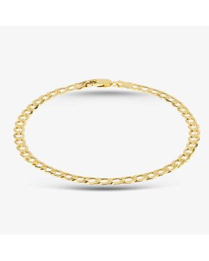 T.H.Baker 9Ct 8.5 Inch Curb Chain Bracelet Hc100-8.5 - Metallic