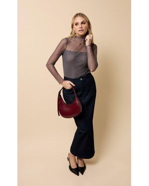 Little Mistress Denim Midaxi Skirt - Natural