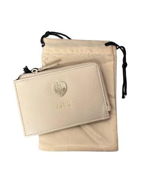 Love EMVY Signature Heart Collection Leather Coin & Card Purse - Natural