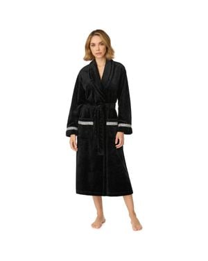 DKNY 122Cm Folded Long Sleeve Robe - Black