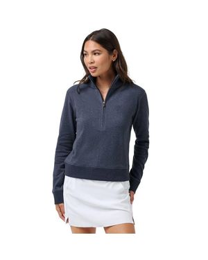 Travis Mathew Cloud Fleece Half Zip Mid Layer - Blue