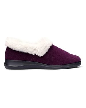 Hotter Wide Fit 'Snug Ii' Slippers - Purple