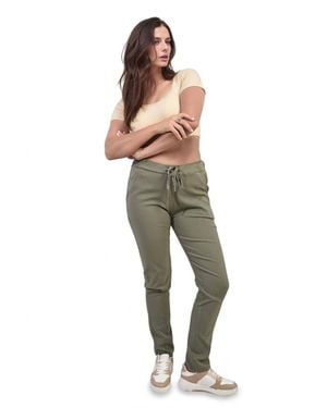 IKRUSH Delilah Casual Drawstring Trousers - Green