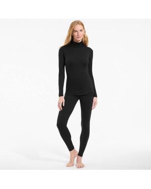 Lands' End Cosy Thermaskin Roll Neck Thermal Top - Black